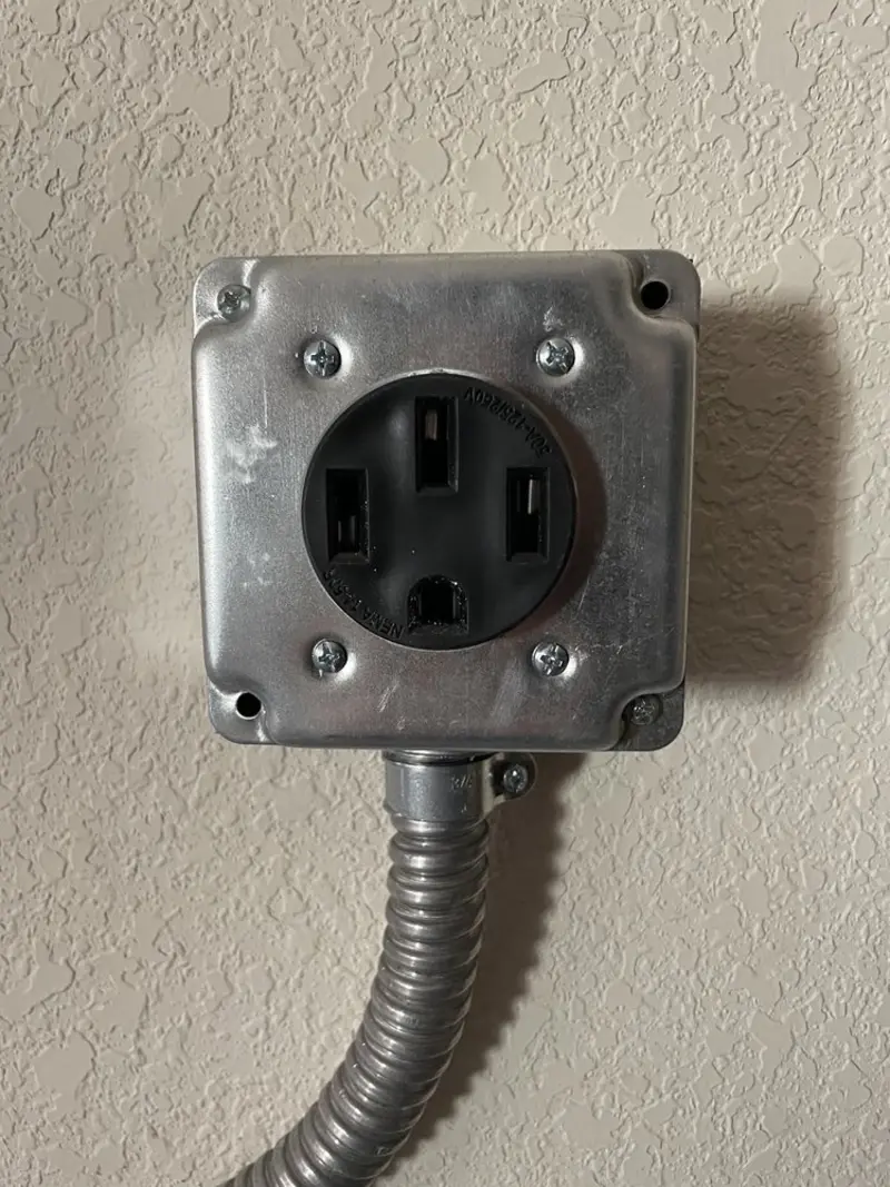 NEMA 14-50 outlet installed for Electrical Panel Upgrade in Fontana